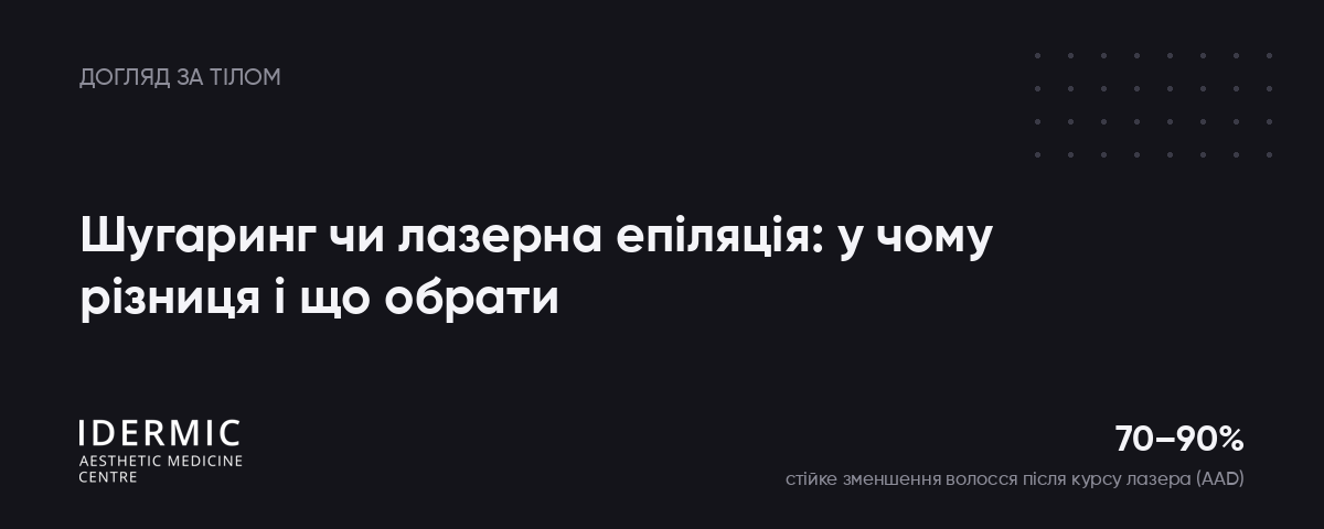 Шугаринг чи лазерна епіляція: у чому різниця і що обрати