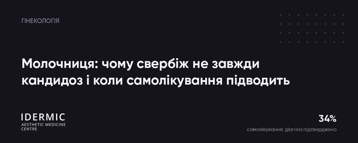 Молочниця: чому свербіж не завжди кандидоз і коли самолікування підводить